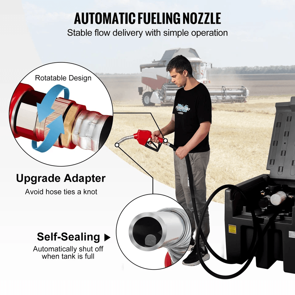 Portable Diesel Tank Oil Fuel Tank With Electric Transfer Pump Mobile Fuel Storage For Trucks Farms 4