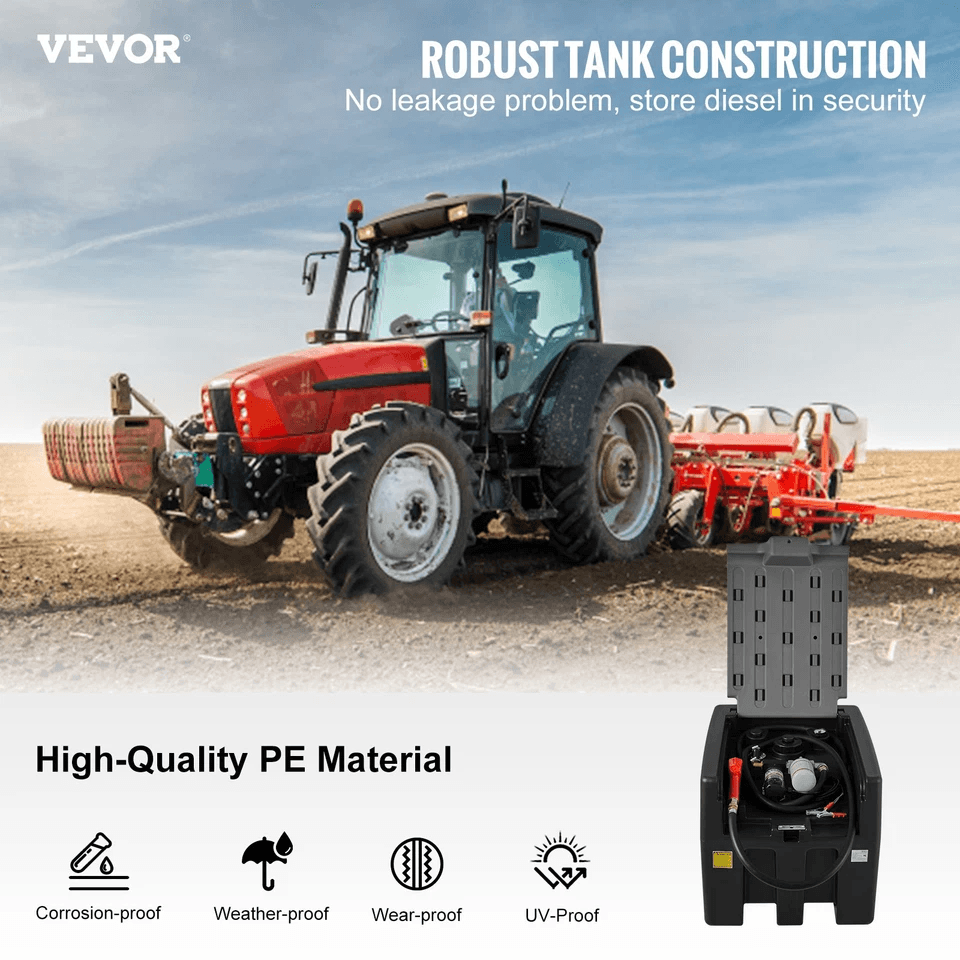 Portable Diesel Tank Oil Fuel Tank With Electric Transfer Pump Mobile Fuel Storage For Trucks Farms 1
