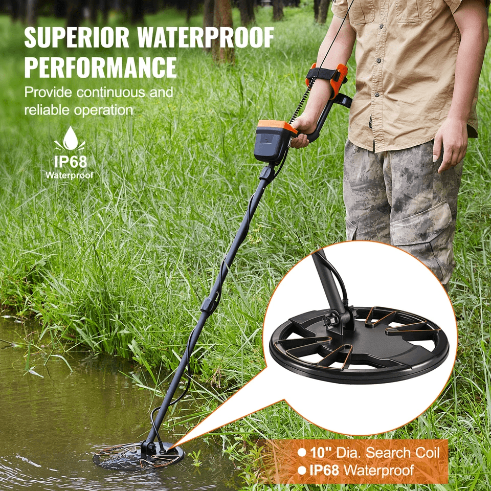 Professional LCD Metal Detector For Adults Waterproof IP68 Gold Detector With Detection Modes 2