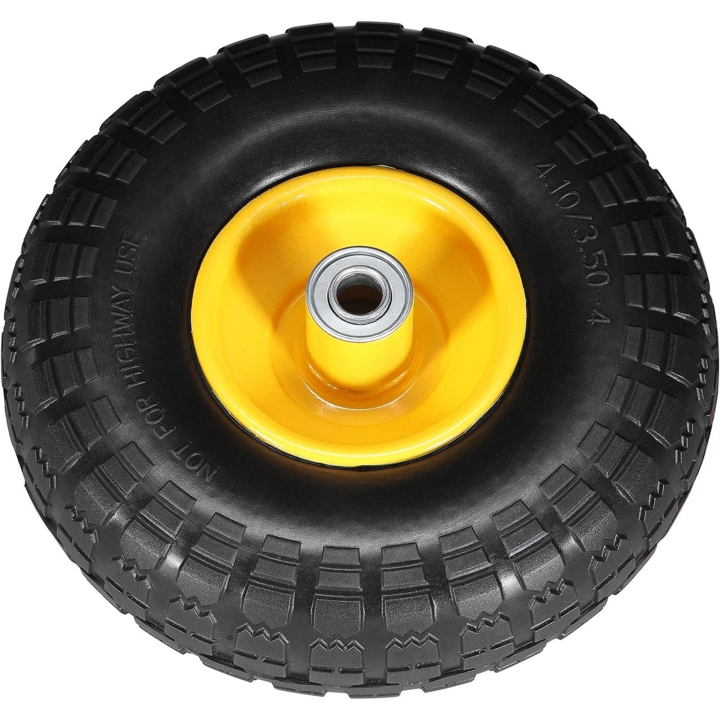 10 Solid PU RunFlat Tire Wheel  2Pack 400 Lbs Capacity FlatFree Tubeless Tire For HeavyDuty Equipme 5