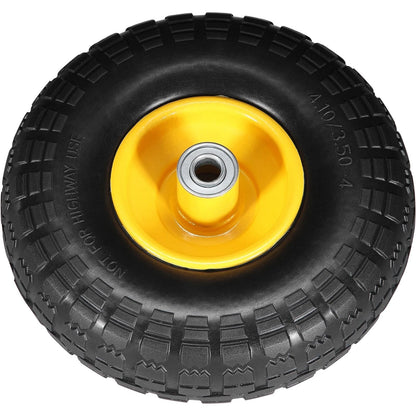10 Solid PU RunFlat Tire Wheel  2Pack 400 Lbs Capacity FlatFree Tubeless Tire For HeavyDuty Equipme 5
