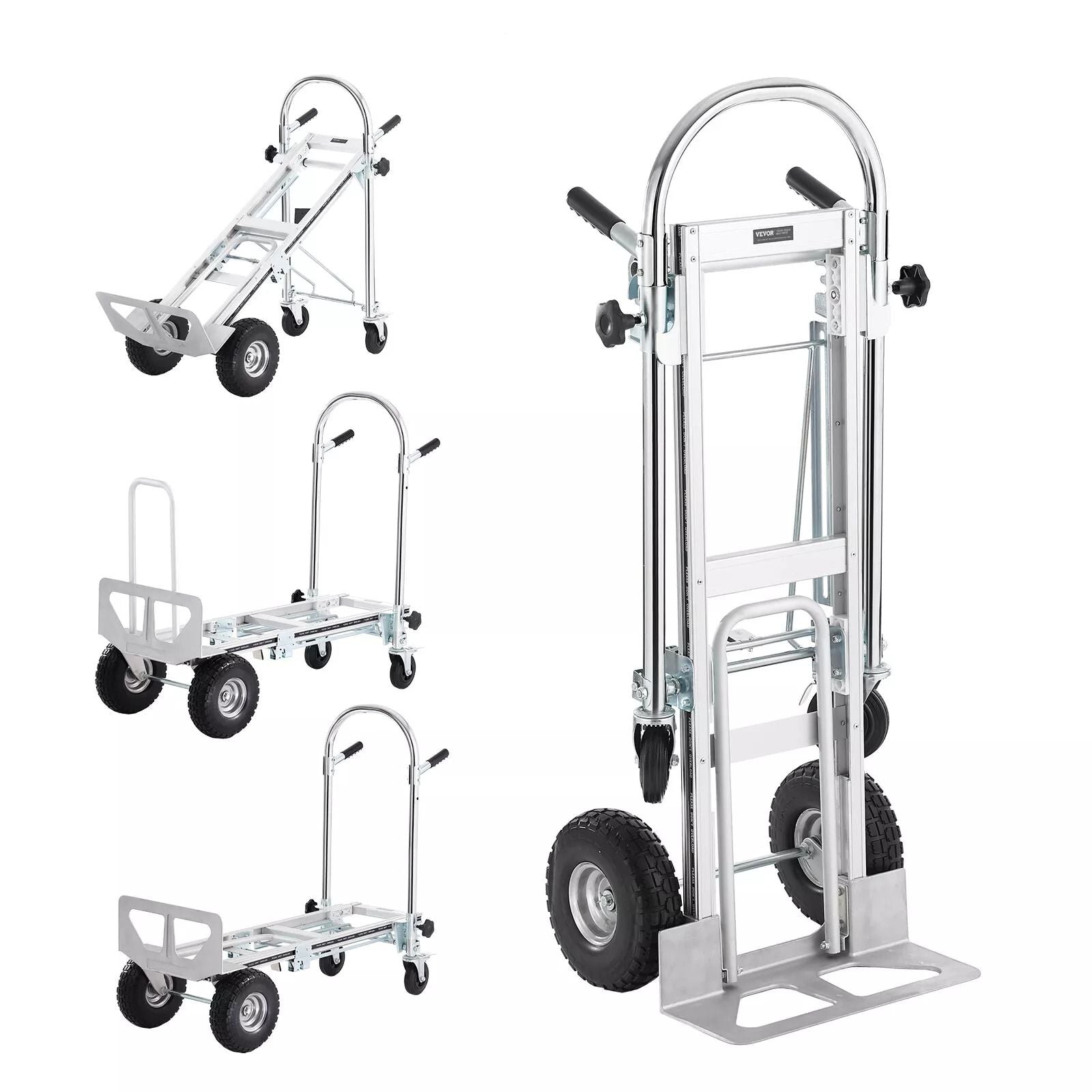 Heavy Duty 4in1 Aluminum Hand Truck  1000 Lbs Capacity Folding Dolly Cart For Easy Transport 1