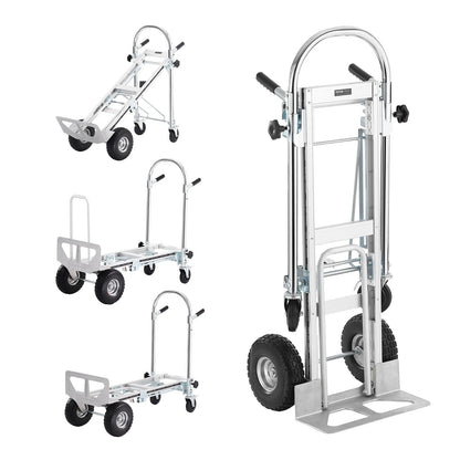 Heavy Duty 4in1 Aluminum Hand Truck  1000 Lbs Capacity Folding Dolly Cart For Easy Transport 11