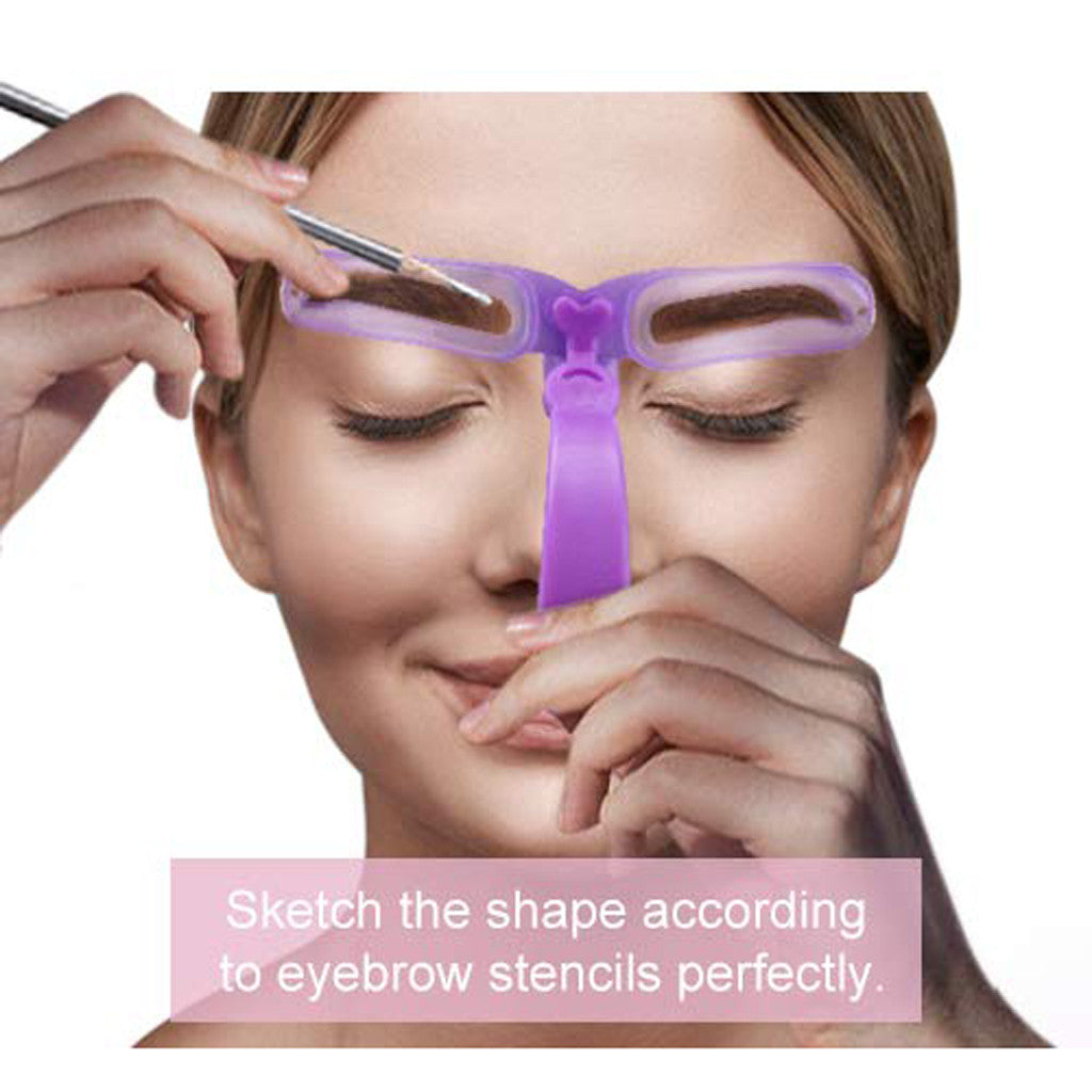 8 In 1 Reusable Eyebrow Stencil Kit Brow Stamp Template  Shape Set For Perfect Eyebrows 2