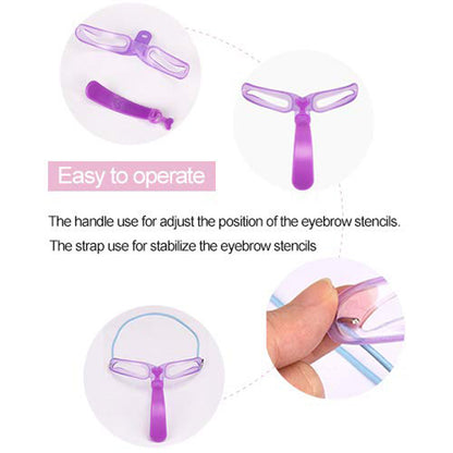 8 In 1 Reusable Eyebrow Stencil Kit Brow Stamp Template  Shape Set For Perfect Eyebrows 4