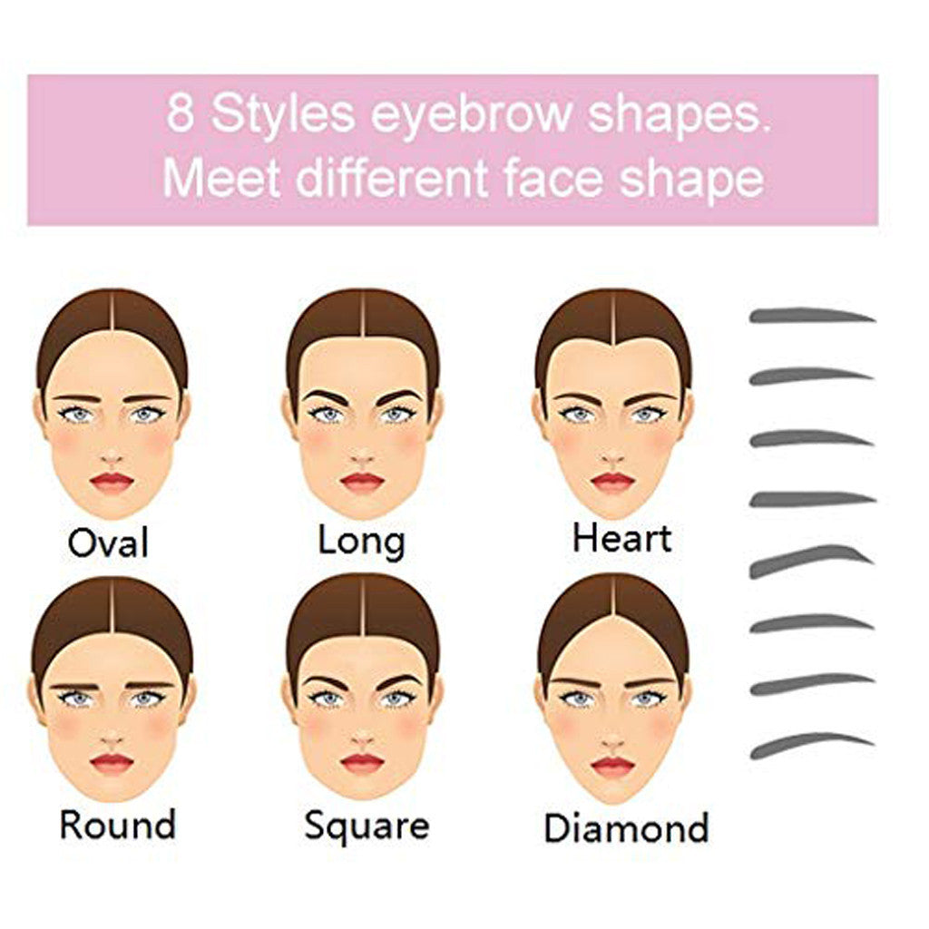 8 In 1 Reusable Eyebrow Stencil Kit Brow Stamp Template  Shape Set For Perfect Eyebrows 5