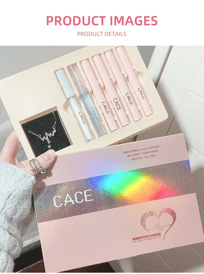 CACE 4in1 Matte Liquid Lipstick Gift Set  LongLasting Lip Color With Lip Gloss Plumper  Necklace 3