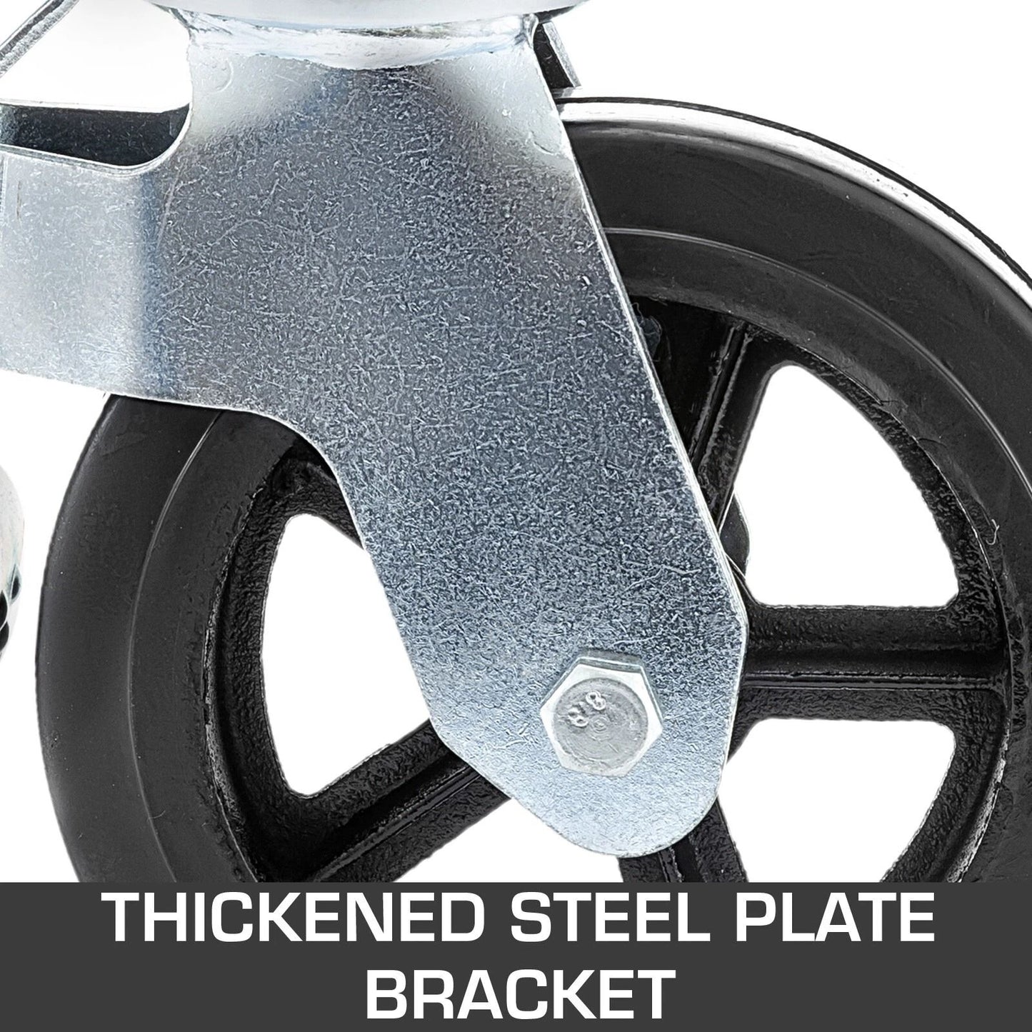 HeavyDuty 4PCS Scaffolding Casters 8 X 2 Locking Wheels  138 4400LBS Capacity  Black Industrial Whe 4