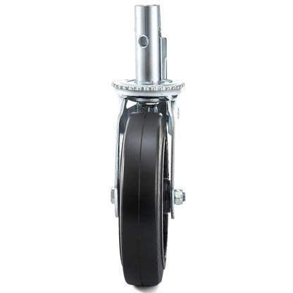 HeavyDuty 4PCS Scaffolding Casters 8 X 2 Locking Wheels  138 4400LBS Capacity  Black Industrial Whe 1
