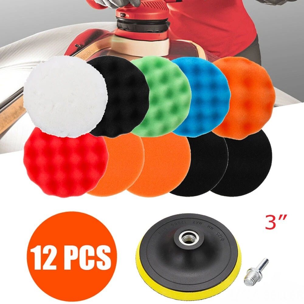 Premium Car Detailing Brush Set Wheel Cleaner, Tire Rim Scrub Brush, Polishing Pad for Ultimate Car Washing & Detailng