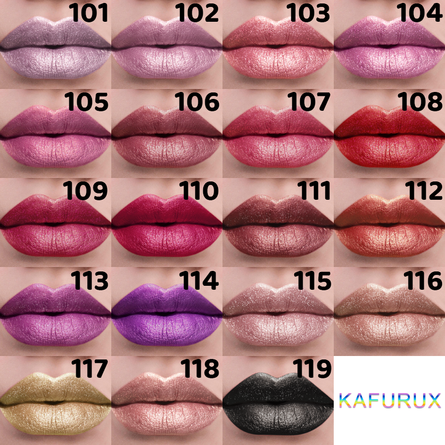 Bold & Intense Glitter Shiny Metallic Lipstick Pearlescent Lip Tint, Long Lasting Matte Lip Makeup