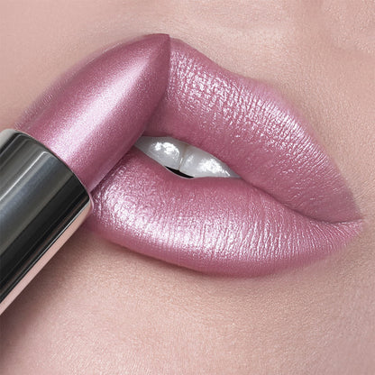 Bold & Intense Glitter Shiny Metallic Lipstick Pearlescent Lip Tint, Long Lasting Matte Lip Makeup