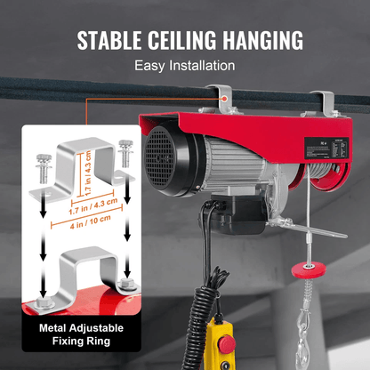 Electric Hoist Crane Winch Wired Remote Ceiling Mounted Lift 5