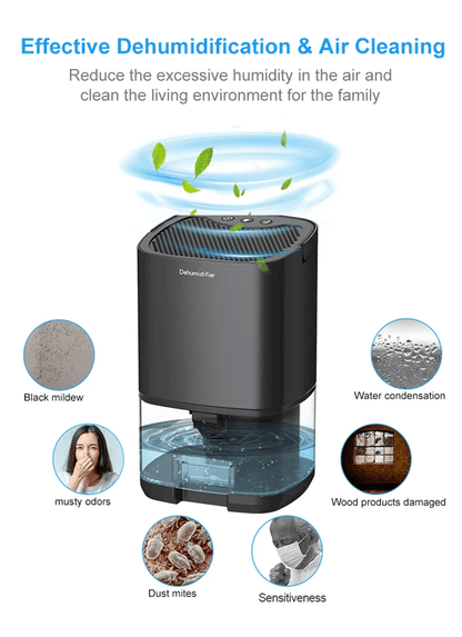 QuietAir Compact Dehumidifier  Portable Moisture Absorber For Home Bedroom And Office 7