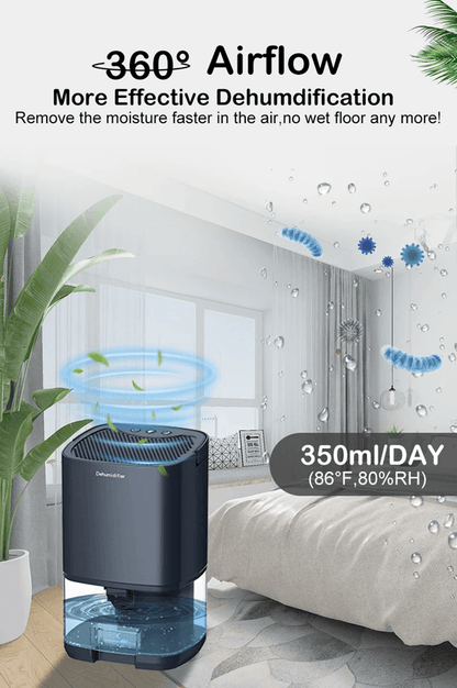 QuietAir Compact Dehumidifier  Portable Moisture Absorber For Home Bedroom And Office 6