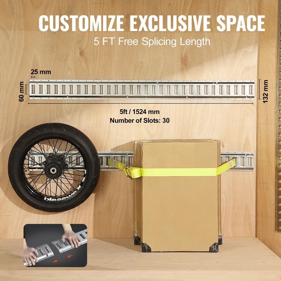 5 E Track Tie Down System 34PCs Rail Kit For Cargo Trailers  Trucks  Secure Load Transport 3