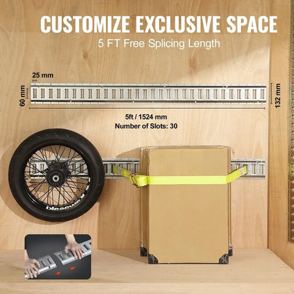 5 E Track Tie Down System 34PCs Rail Kit For Cargo Trailers  Trucks  Secure Load Transport 3