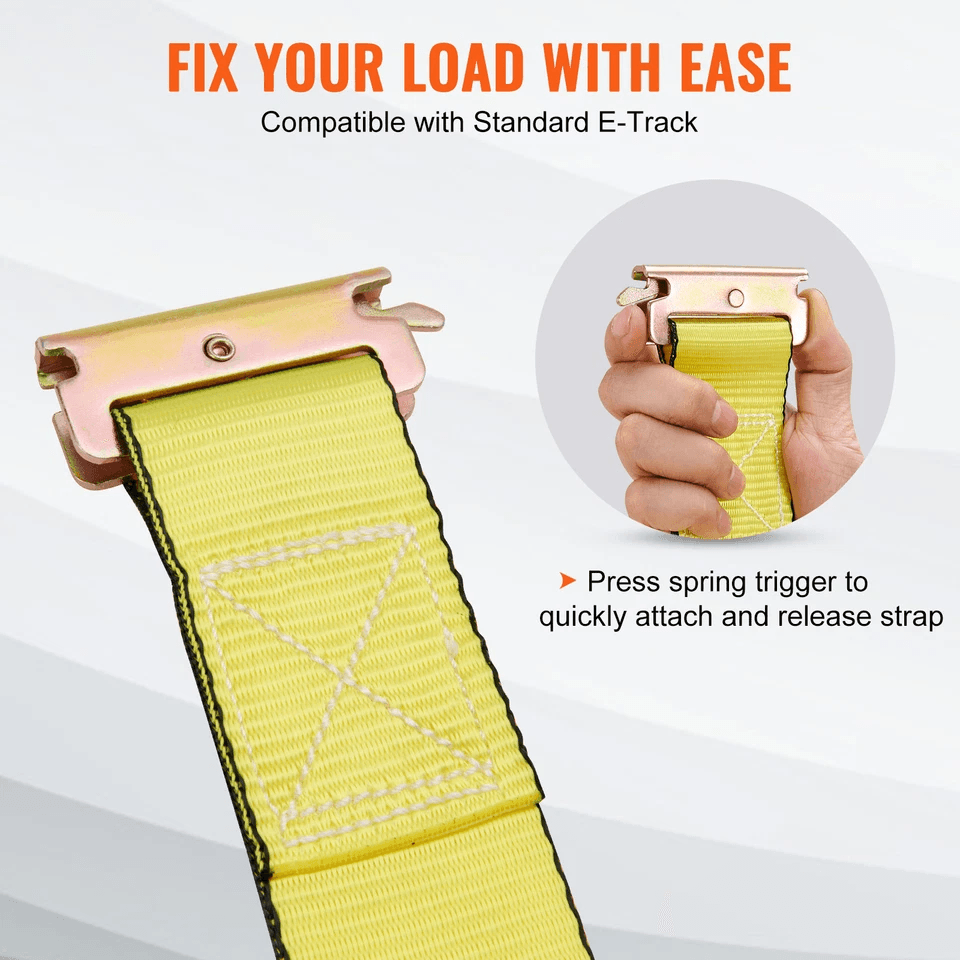 Ratchet Tie Down Straps Heavy Duty Cargo Securing Kit With E Track Hooks  Storage Bag 3