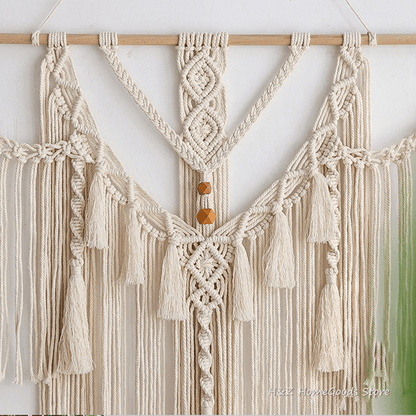Boho Macrame Wall Hanging Tapestry  Large Handwoven Art Decor With Tassels For Bedroom  Living Room 1