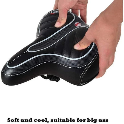 Wide Comfort Bike Seat Extra Cushioned Gel Saddle For EBike  Bicycle  Big Bum Support 2