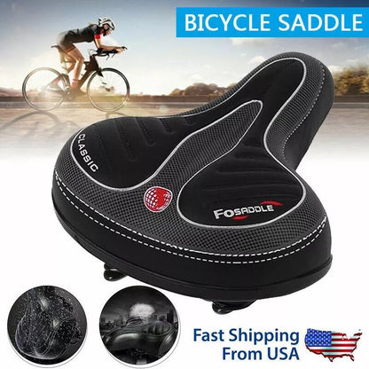 Wide Comfort Bike Seat Extra Cushioned Gel Saddle For EBike  Bicycle  Big Bum Support 4