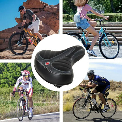 Wide Comfort Bike Seat Extra Cushioned Gel Saddle For EBike  Bicycle  Big Bum Support 3