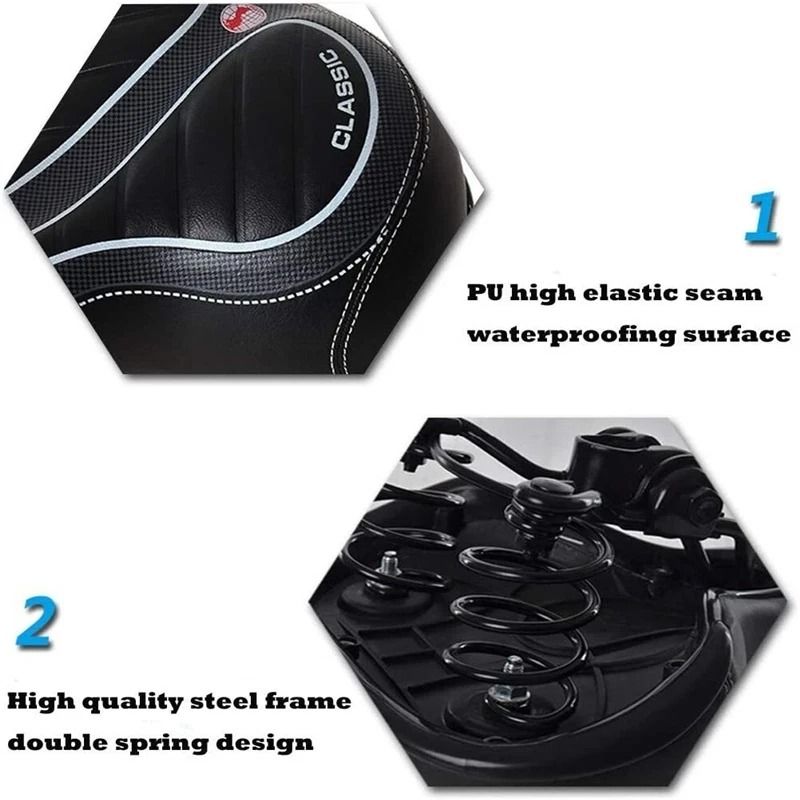 Wide Comfort Bike Seat Extra Cushioned Gel Saddle For EBike  Bicycle  Big Bum Support 5