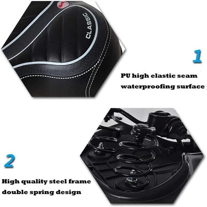 Wide Comfort Bike Seat Extra Cushioned Gel Saddle For EBike  Bicycle  Big Bum Support 5
