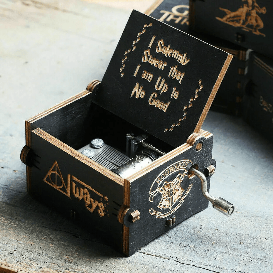Harry Potter Wooden Music Box HandCranked Classic Handmade Toys Collectible Gift For Kids  Fans Vin 4