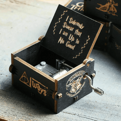 Harry Potter Wooden Music Box HandCranked Classic Handmade Toys Collectible Gift For Kids  Fans Vin 4