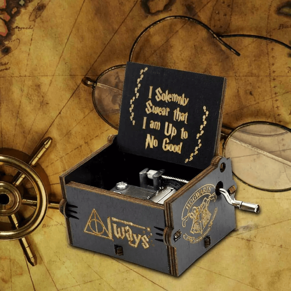 Harry Potter Wooden Music Box HandCranked Classic Handmade Toys Collectible Gift For Kids  Fans Vin 1