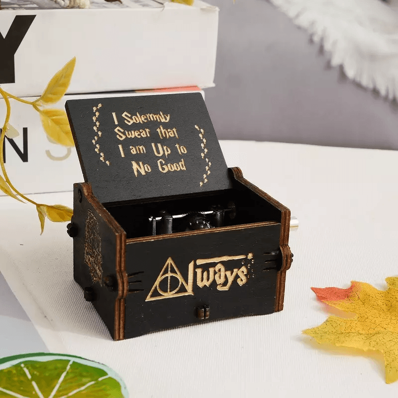 Harry Potter Wooden Music Box HandCranked Classic Handmade Toys Collectible Gift For Kids  Fans Vin 2