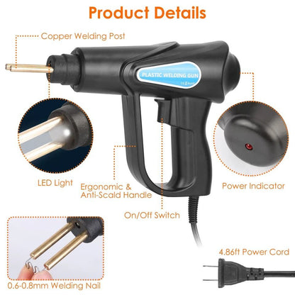 100W Plastic Welder Kit Complete Bumper Repair Set With Welding Gun  200 Staples 4