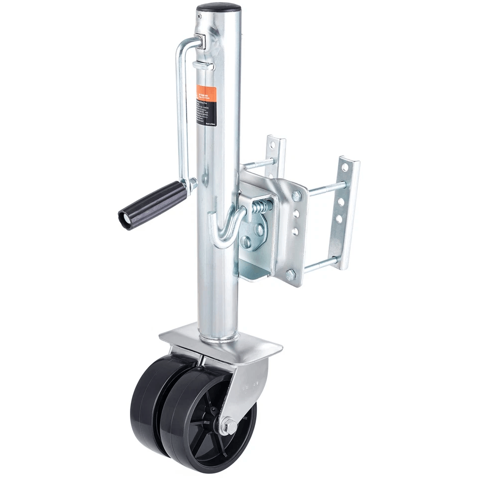 Trailer Jack For Boats  RVs VEVOR Manual Swing Up Jack With PP Wheels  Detachable Handle 5