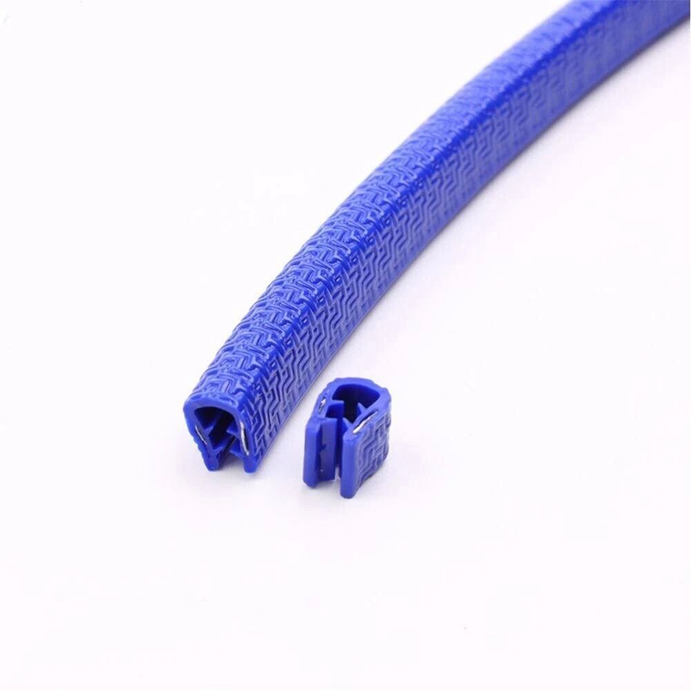 10Feet Car Door Edge Guard Moulding Trim Strip  Universal Rubber Seal Protector With Metal Clips Bl 1