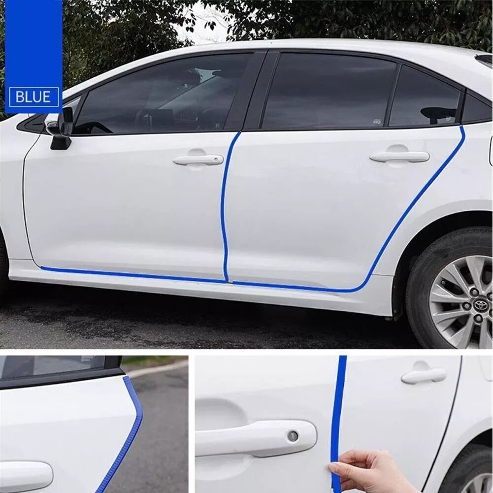 10Feet Car Door Edge Guard Moulding Trim Strip  Universal Rubber Seal Protector With Metal Clips Bl 3