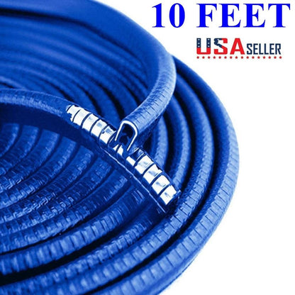 10Feet Car Door Edge Guard Moulding Trim Strip  Universal Rubber Seal Protector With Metal Clips Bl 4