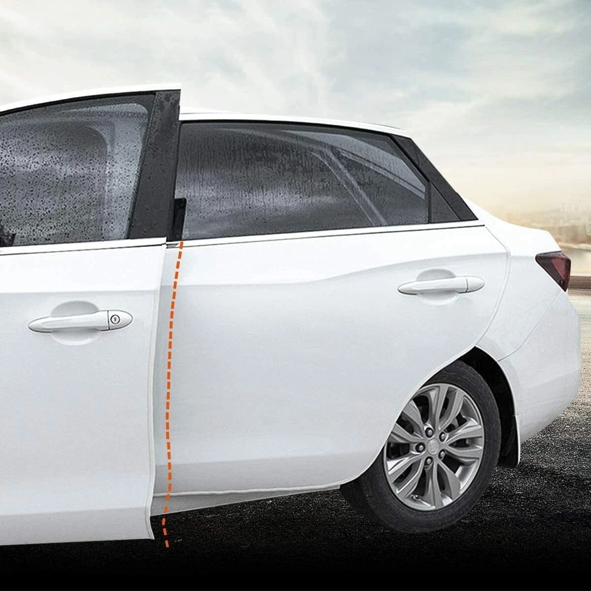 10Feet Car Door Edge Guard Moulding Trim Strip  Universal Rubber Seal Protector With Metal Clips Bl 7