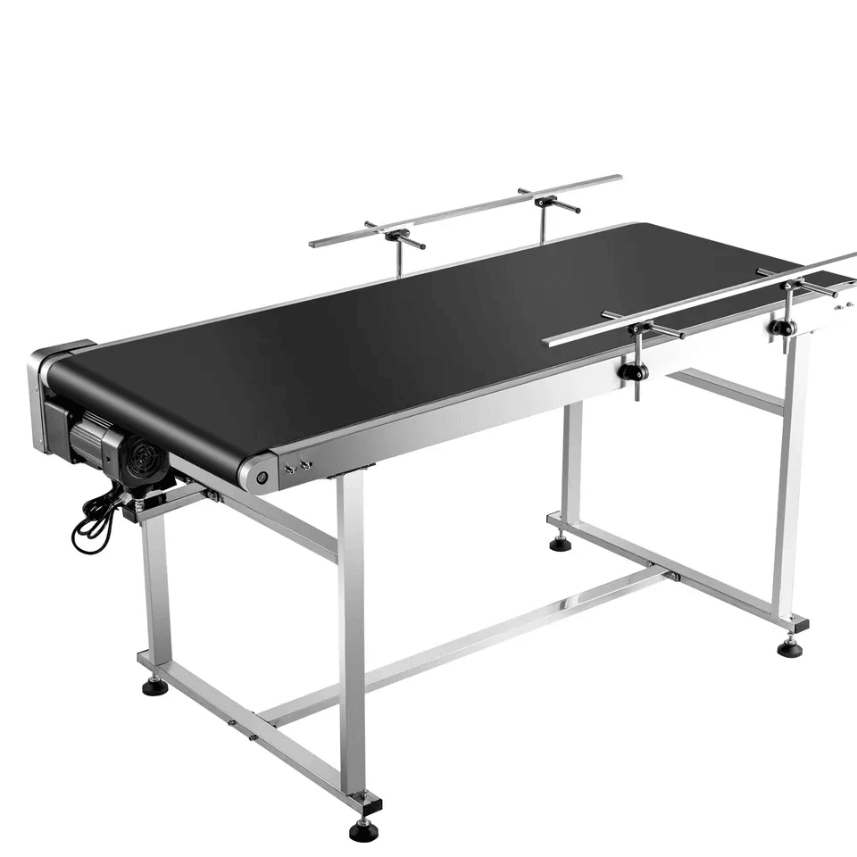 Motorized Conveyor W Guardrails PVC Belt Conveyor For Warehouses Assembly Lines Packaging And Facto 8
