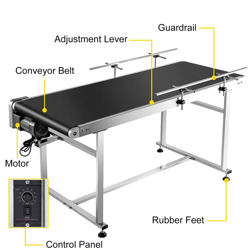 Motorized Conveyor W Guardrails PVC Belt Conveyor For Warehouses Assembly Lines Packaging And Facto 9