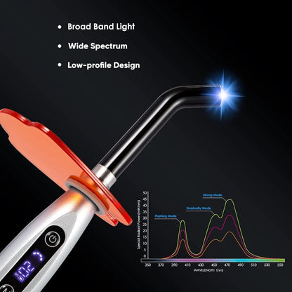 5W Cordless Dental LED Curing Light 2000mW Wireless Resin Cure Lamp For Professional Use 6