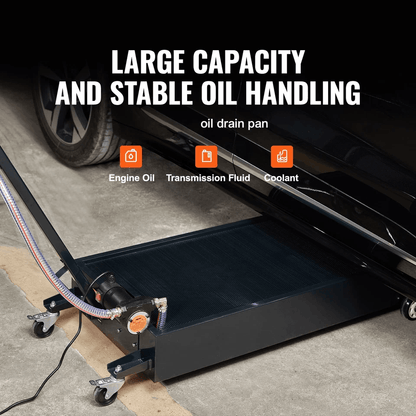Low Profile Oil Drain Pan With Electric Pump Mobile Oil Collection System For Quick Clean Fluid Cha 4