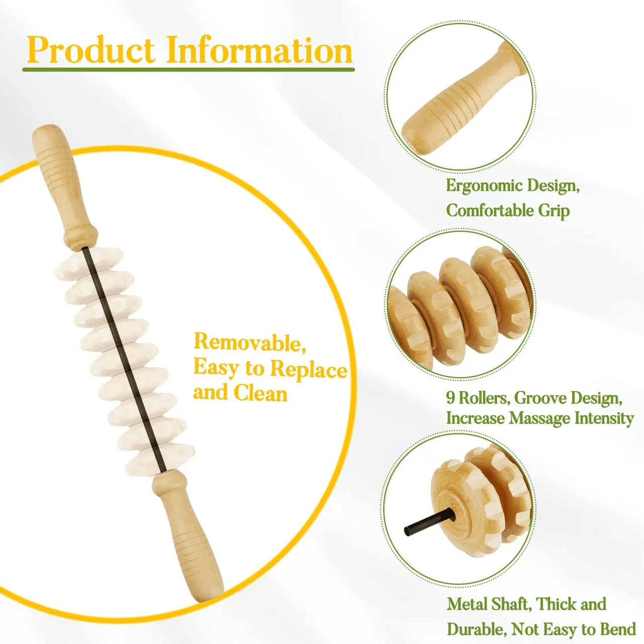 Wooden Lymphatic Drainage Massage Tool Set  Manual Maderotherapy  Gua Sha Kit For Body Sculpting 5