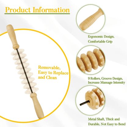 Wooden Lymphatic Drainage Massage Tool Set  Manual Maderotherapy  Gua Sha Kit For Body Sculpting 5