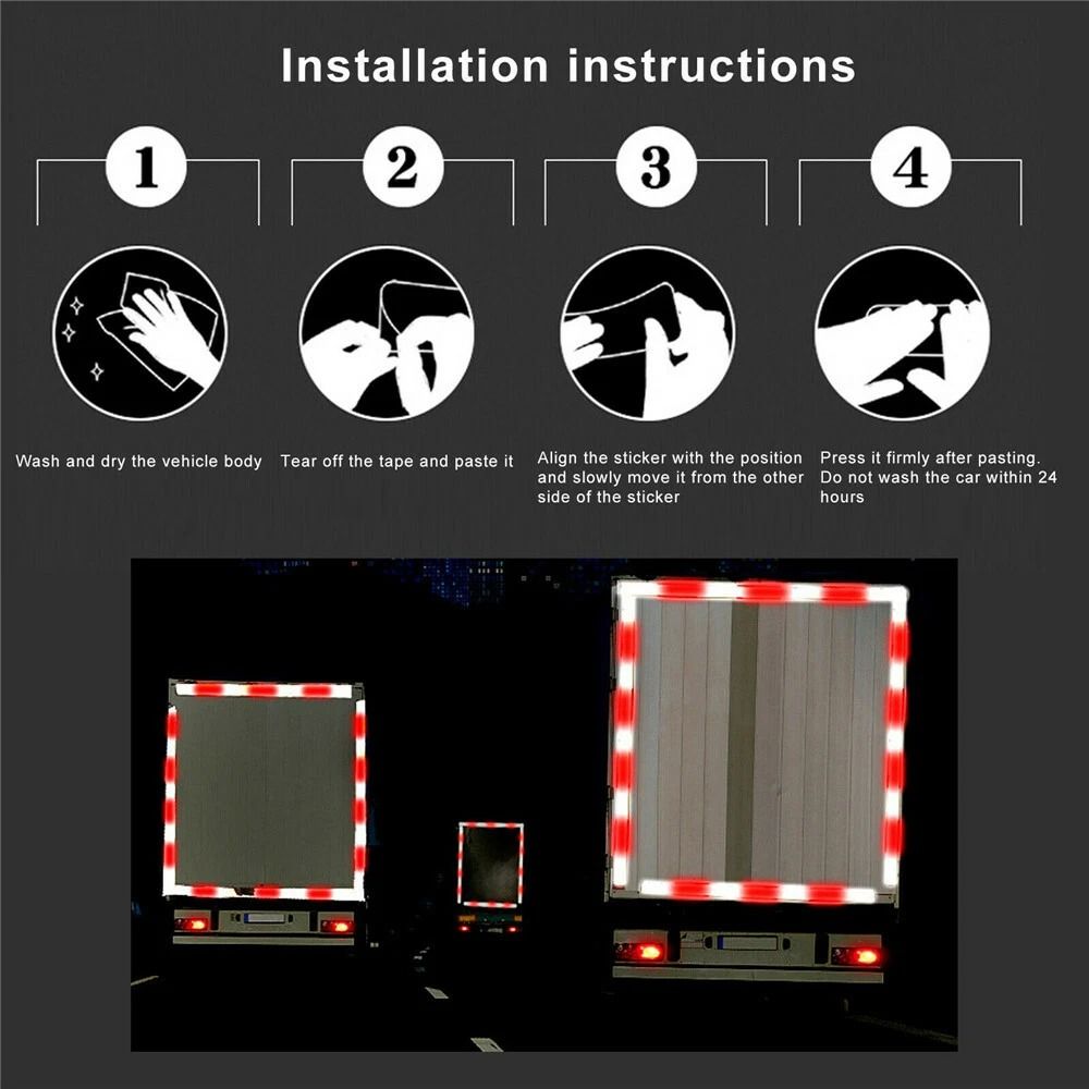 DOTC2 Approved Reflective Tape Red  White Conspicuity Tape 2x150 Roll For Trailers  Trucks 5
