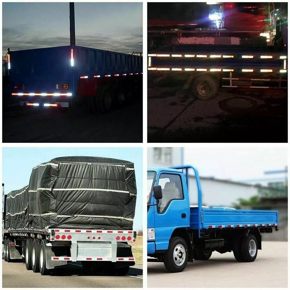 DOTC2 Approved Reflective Tape Red  White Conspicuity Tape 2x150 Roll For Trailers  Trucks 6