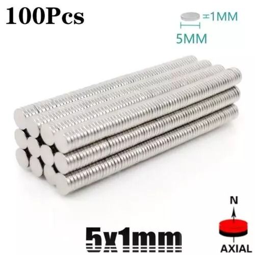 100pcs Neodymium Magnets Round Disc N35 Super Strong Rare Earth Magnets Perfect for DIY, Crafts & Science Projects