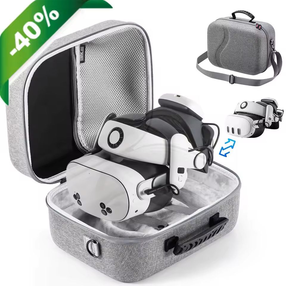 Protective Travel Case for Quest 3 Elite Strap VR Headset and Accessories