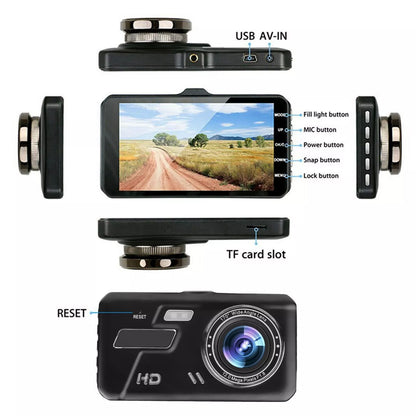 Dual 1080P Dash Cam With 4 Screen Car DVR Recorder For Front  Rear Camera Coverage 5