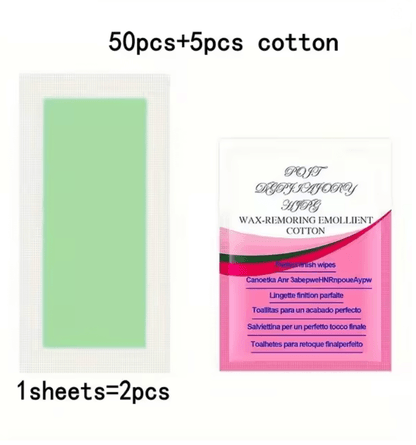 Cold Wax Hair Removal Strips  10 To 50 Pack Facial  Body Wax Paper For Smooth Skin At Home 7